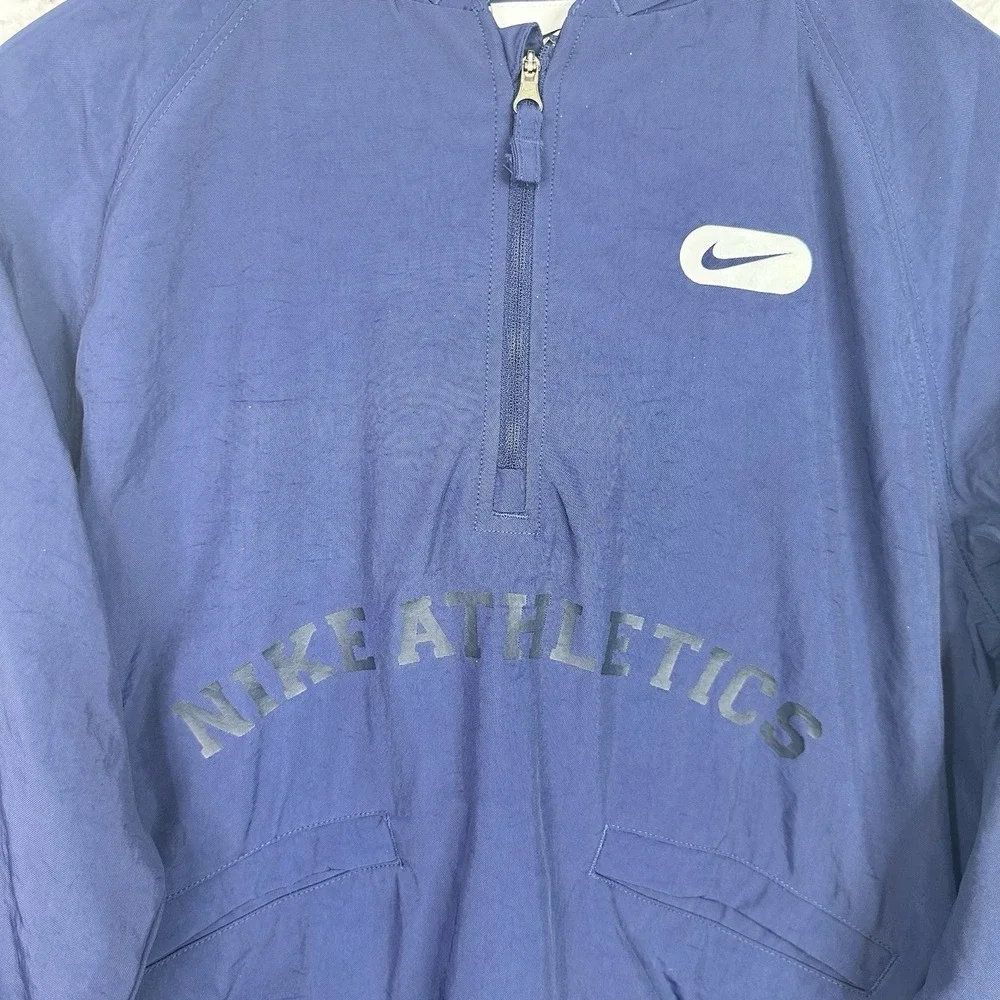 Nike Athletics Repel Kids L 1/2 Zip Training Hoodie Navy Packable Hood